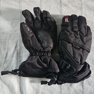 Hood Youth Size Med Black Ski Gloves with pockets and drawstrings